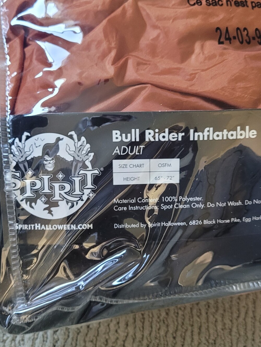 Inflatable Rodeo Bull Rider Costume - Picture 4 of 5